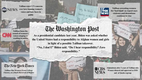 Biden abdandoned Afghan women and girls