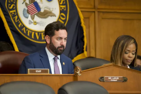 Rep. Lawler delivering remarks at subcommittee hearing