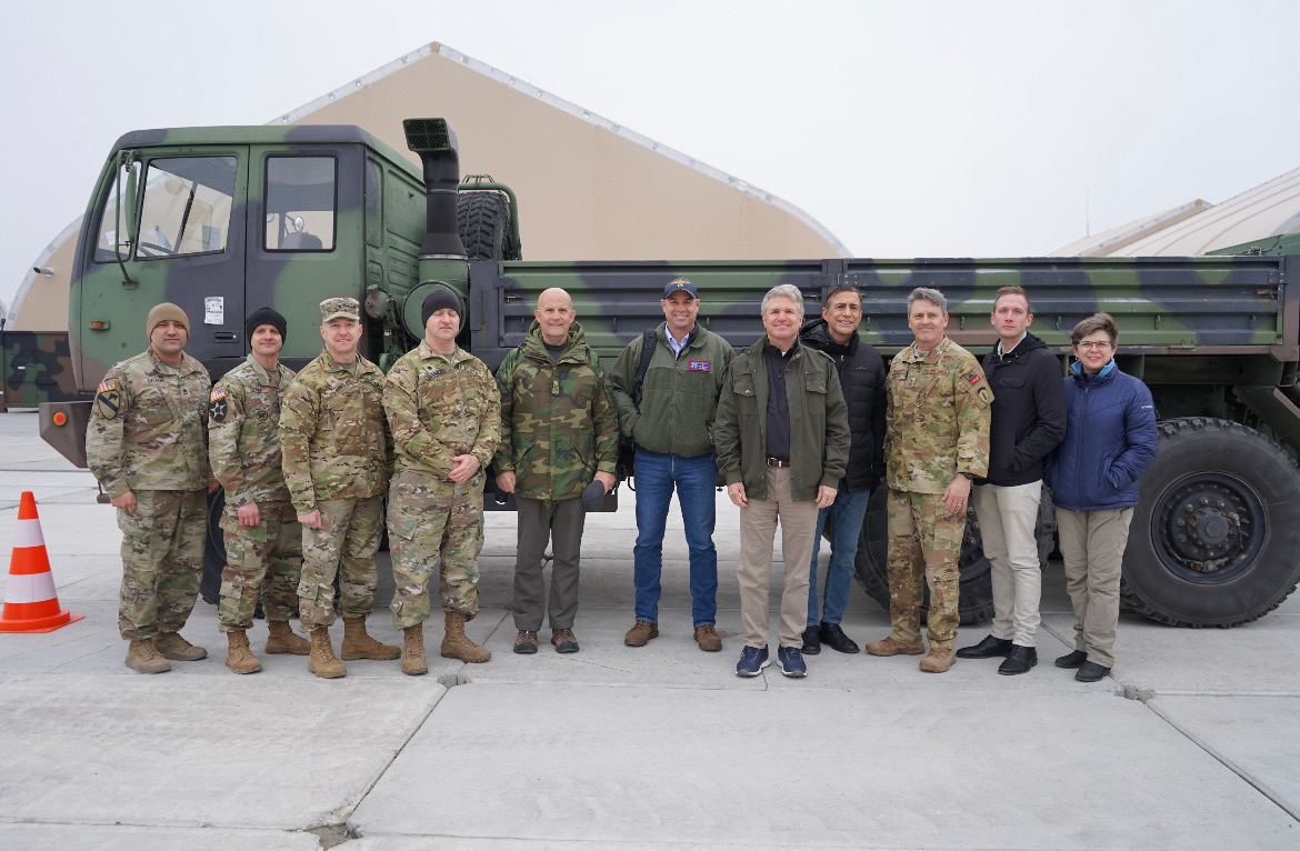 Delegation visiting the 101st Airborne Division in Rzeszow, Poland